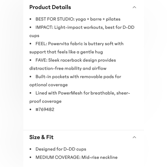 NWT-Athleta Plum Vital Bra, Small A-C - Picture 4 of 6